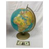 Desktop Rotating Globe on Metal Stand
