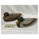Pair of Vintage Papermache Duck Decoys
