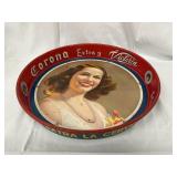 Corona Beer Advertisement Metal Serving