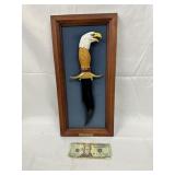 Wall Mount Bald Eagle Fixed Blade Knife