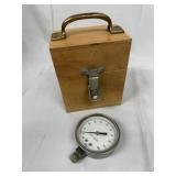 Ashcroft Test Gauge in Protective Wood Case