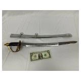 Commemorative Civil War Sword w/ Etched Blade and