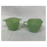 Jade / Jadeite Fire-King Sugar & Creamer Glassware