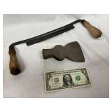 Metal Draw Knife and Double-Bit Axe Head