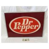 Large Dr. Pepper Plastic & Aluminum Sign