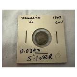 1903 Mexico Silver 5 Centavos Coin