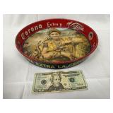Victoria Corona Beer Vintage Metal Serving Tray