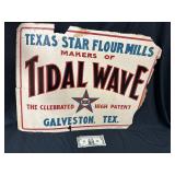 Vtg. Tidal Wave Flour Mill Cardboard Sign- Fragile