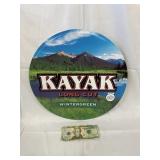 Kayak Snuff Metal Advertisement Sign