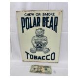 Polar Bear Tobacco Contemporary Metal Adv. Sign