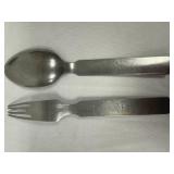 German WWII-Era Fork and Spoon Set with Eagle