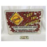 Metal Neighborhood Watch Sign