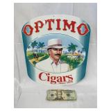 Optimo Cigars Metal Advertisement Sign