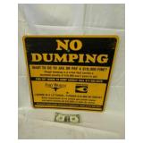 Fort Worth 'No Dumping' Metal Sign
