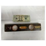 Vintage Wood Level Made By Western Level & Mdg. Co