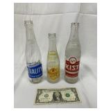 3 Vintage Collectible Soda Bottles #1