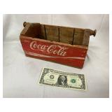 Wooden Coca-Cola Branded Box with Red Paint