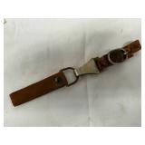 Leather Strap with Metal Clasp and Buckle