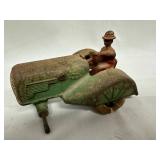 Cast Iron Toy Tractor with Driver Figurine