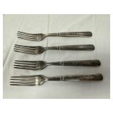 4 USN Silver-Plated Forks
