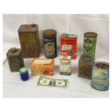 Vintage Tin and Glass Containers