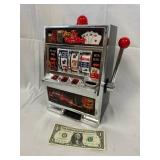 Retro-Style Tabletop Slot Machine Coin Bank