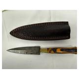 Damascus Steel Knife with Wooden Handle and