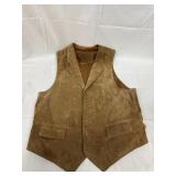 Roundtree & Yorke Brown Suede Vest, Size L
