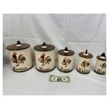 Poppytrail by Metlox Rooster Canister Set, 5