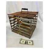 Antique Egg Crate with Wooden Handle