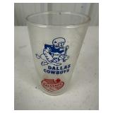 Vintage Falstaff Beer / Dallas Cowboys Adv. Glass