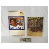 2 Falstaff Beer Advertisement Pieces
