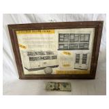 Vtg. Framed Warren Beer Equipment Advertisement