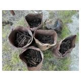 5 Buckets of Iron Railroad Spkes
