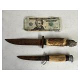 2 Vintage Fixed Blade Knives
