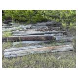 Reclaimed Wood Lot - Large Wood Poles & More