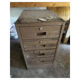 Metal 4 Drawer File Cabinet - With Some Items