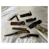 Lot of Knives & Sharpener