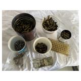 Large Mixed Lot of Rifle & Pistol Brass & Bullets