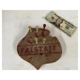 Vintage Falstaff Beer Advertisement Wood Game