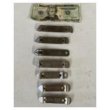 7 Different Vtg.Falstaff Beer Adv. Bottle Openers