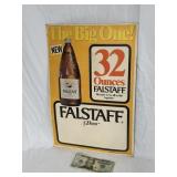 Vintage Falstaff Beer Retail Advertisement Sign