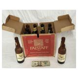 Vintage Falstaff 12 Beer Case With Period Bottles