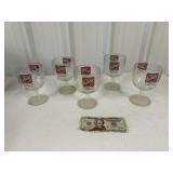 5 Vintage Falstaff Beer  Advertisement Goblets