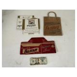 Vintage Falstaff Beer 6 Pack Cartons & Sack