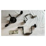 3 Vintage to Antique Hand Drill Tools