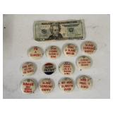 Very Collectible Falstaff Beer Adv. Button Pins