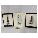 3 Vintage Falstaff Beer Tap Art Pieces