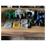 Nintendo 64 games, 2 controllers, PlayStation controllers