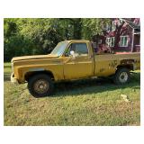 1973 Chevy Custom Deluxe 3/4 ton pick-up. 4-wheel drive, automatic transmission